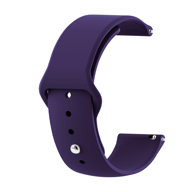Каишка 20мм за Smart Watch, Silicone Simple Strap, силикон, тъмнолилав