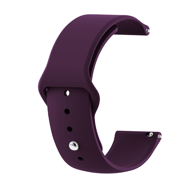 Каишка 22мм за Smart Watch, Silicone Simple Strap, силикон, тъмнолилав