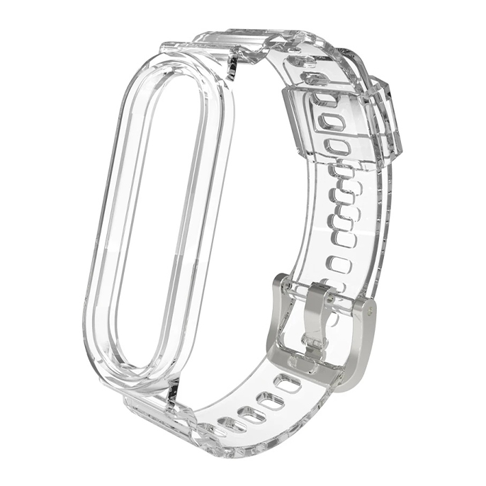 Каишка Transparent SIlicone Strap за Xiaomi Mi Band 3/4/5/6/7 /прозрачна/