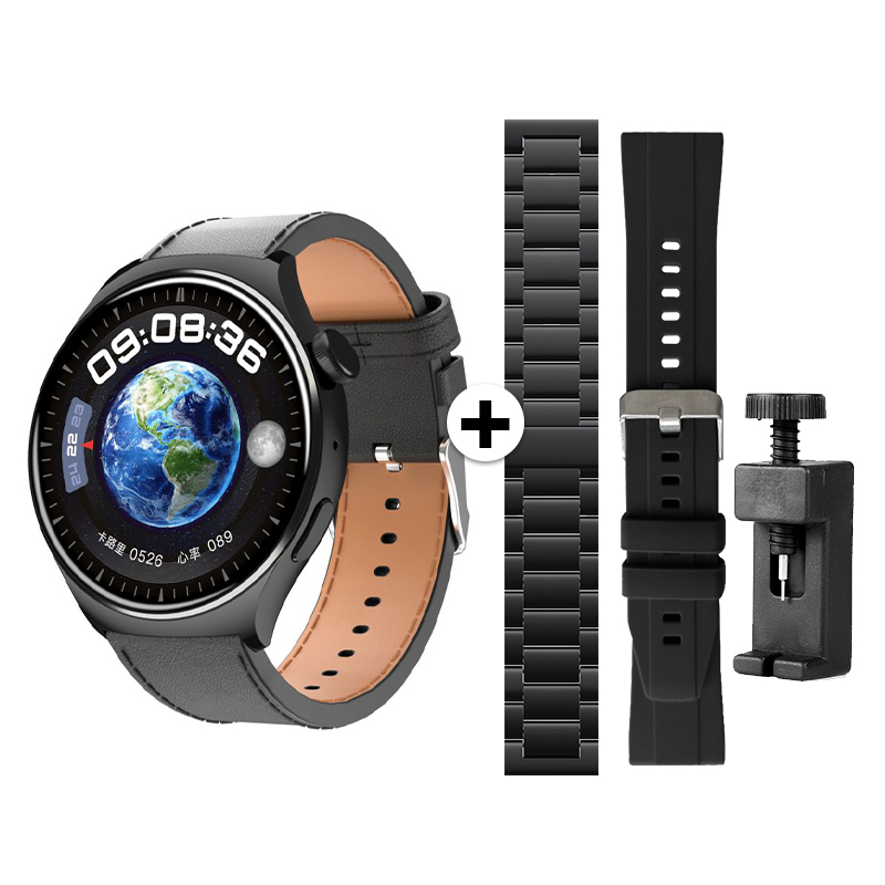 Смарт часовник Kalobee SK25 Box: SET 3 каишки, AMOLED OEM /черен/