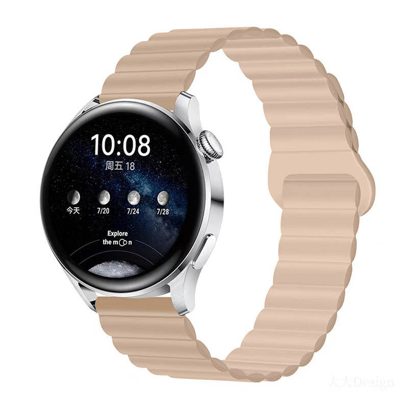 Силиконова магнитна каишка Magnet Strap за Smart Watch, 22мм /лате/