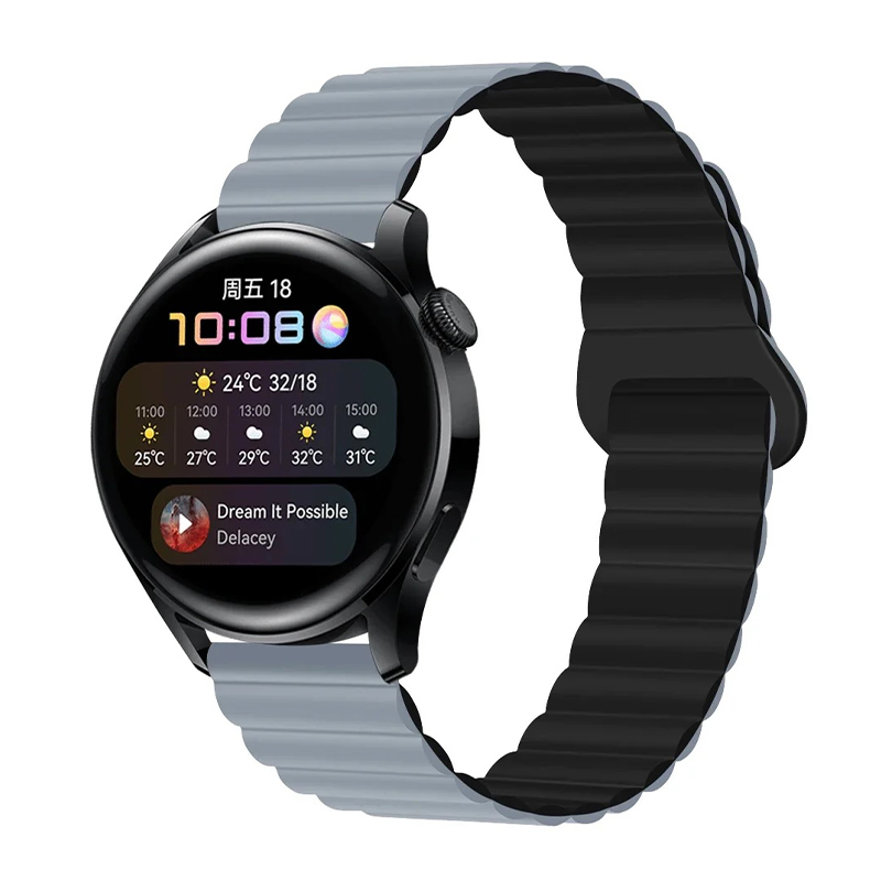 Magnet Strap for Smart Watch, 22mm /obsidian with black/