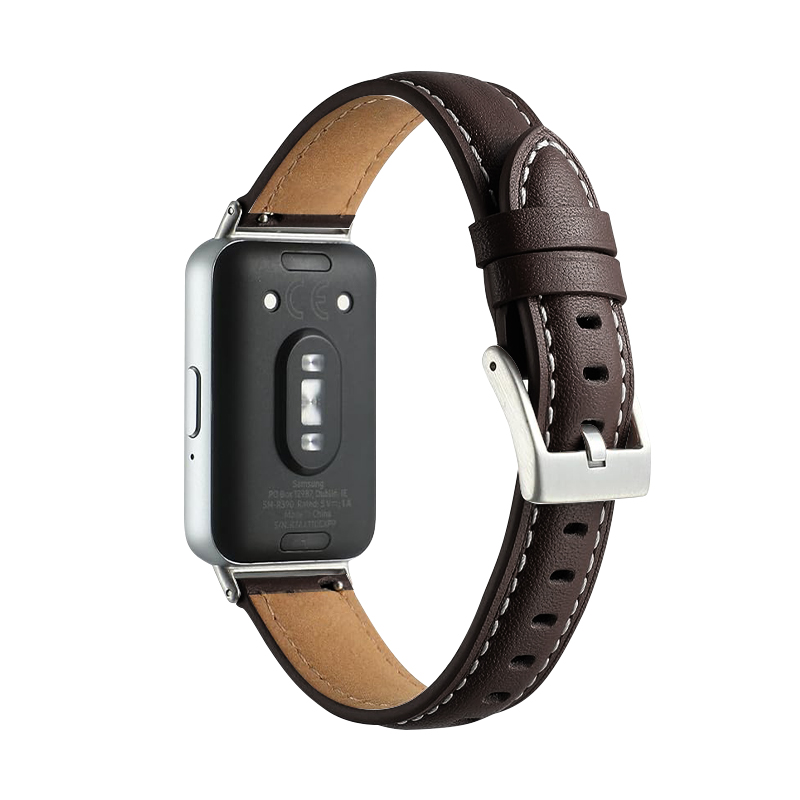 Каишка Leather Premium Strap за Huawei Watch Fit 3 /тъмно кафява/