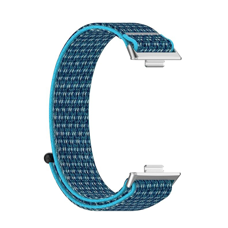 Каишка за Huawei Watch Fit 3, Nylon Loop /синя/