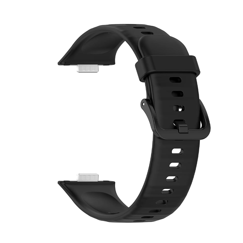 Каишка за Huawei Watch Fit 3, Silicone Soft Strap /черна/