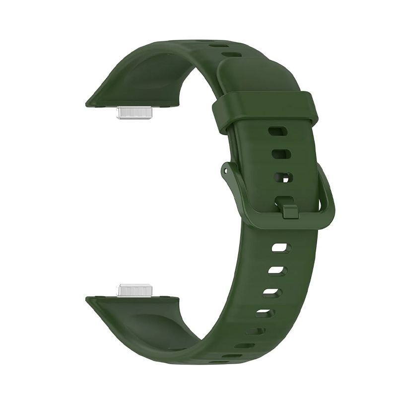 Каишка за Huawei Watch Fit 3, Silicone Soft Strap /войнишко зелена/