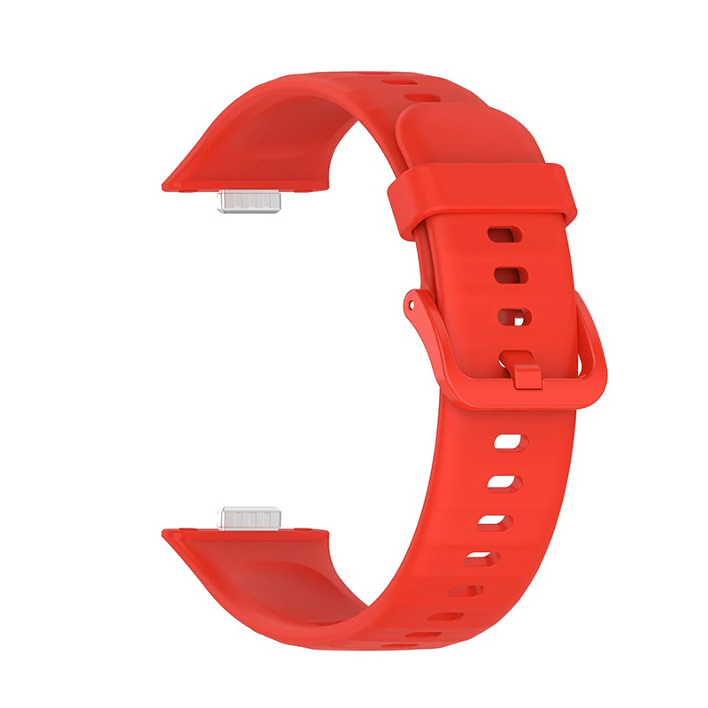 Каишка за Huawei Watch Fit 3, Silicone Soft Strap /червена/