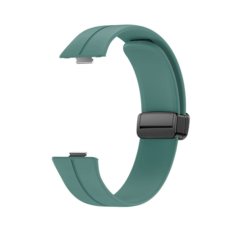 Silicone Magnet Black Buckle for Huawei Watch Fit 3 /grey green/