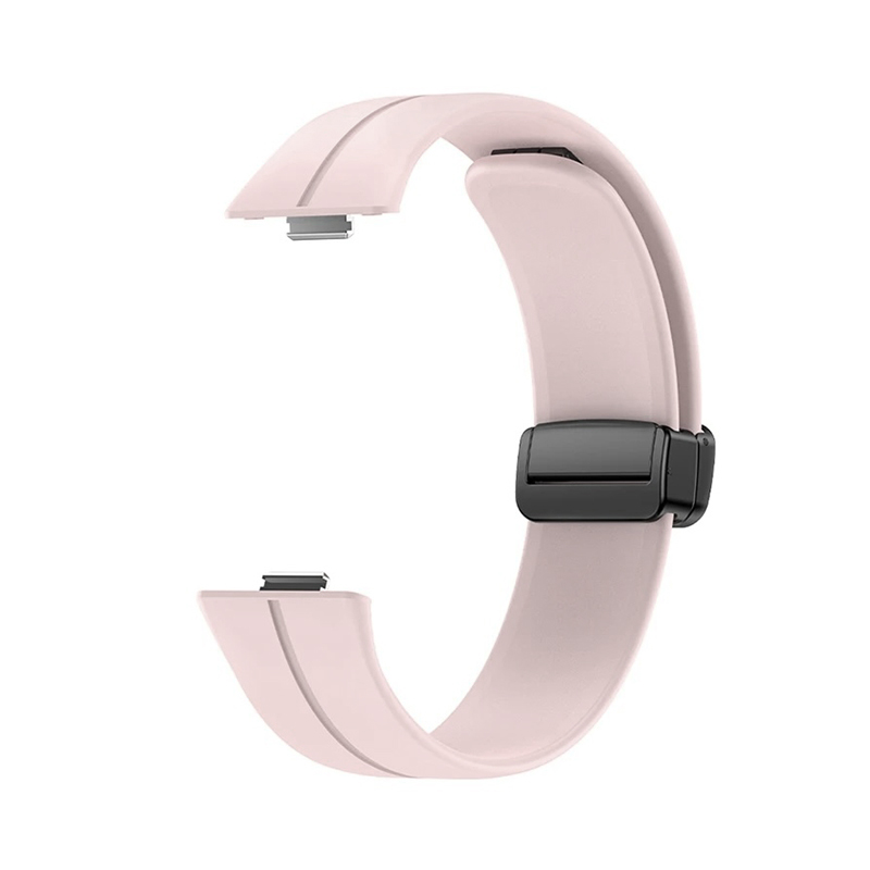 Каишка Silicone Magnet Black Buckle за Huawei Watch Fit 3 /розова/