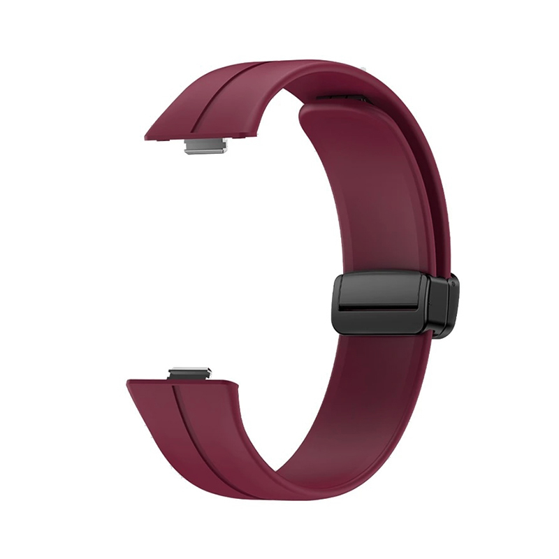 Каишка Silicone Magnet Black Buckle за Huawei Watch Fit 3 /винена/