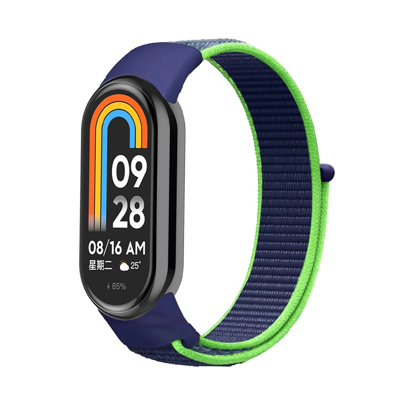 Nylon Loop for Xiaomi Mi Band 8 /blue-lime/