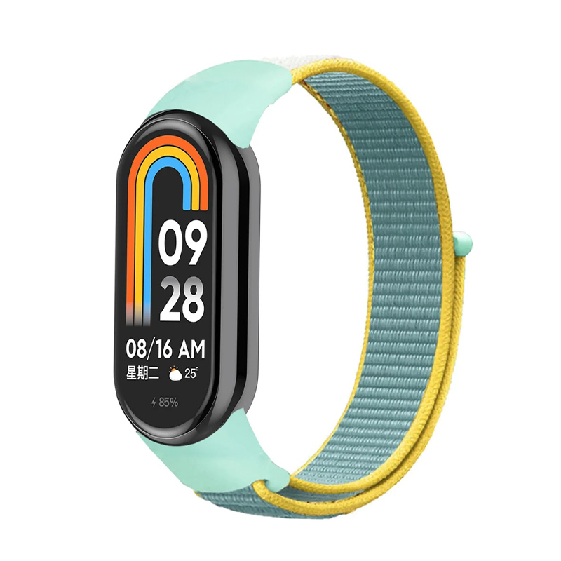 Nylon Loop for Xiaomi Mi Band 8 /mint-yellow/