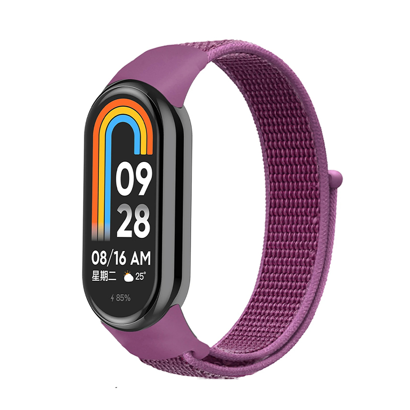 Каишка за Xiaomi Mi Band 8, Nylon Loop /лилава/