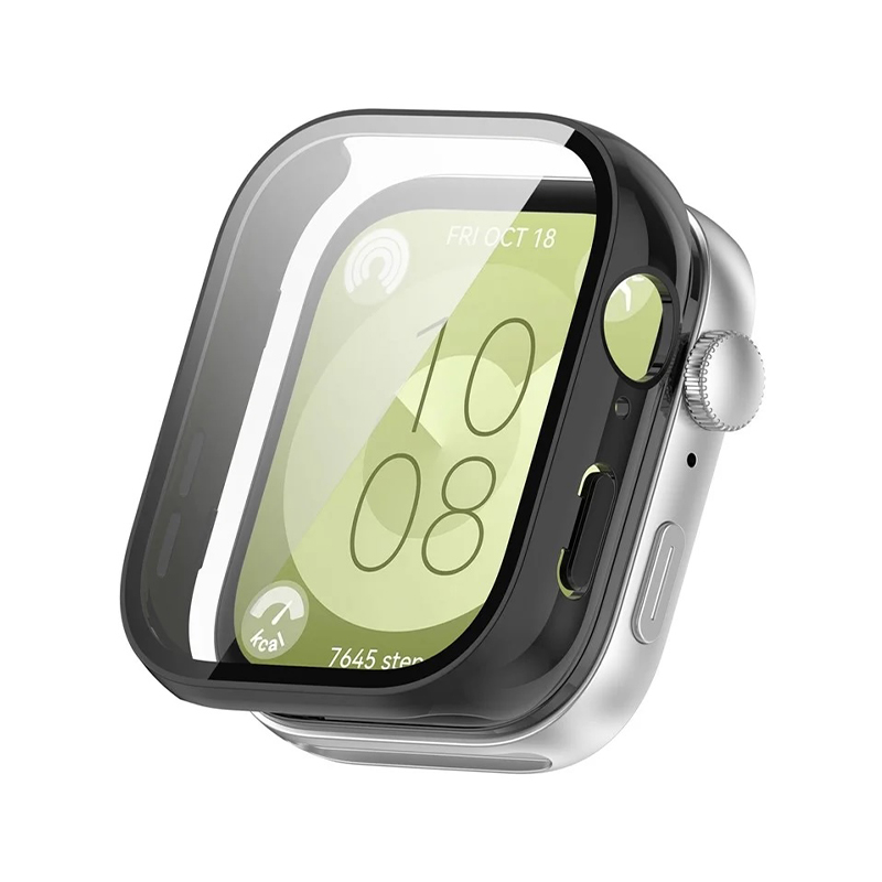 PC case + Tempered glass for Huawei Watch Fit 3 /black/