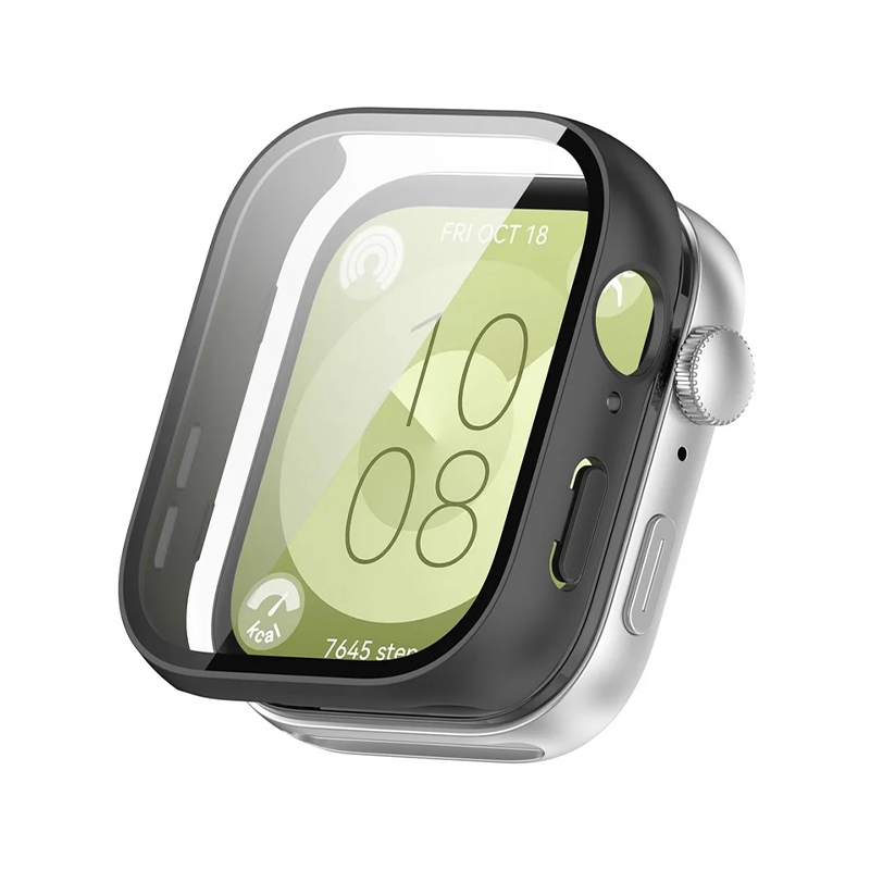 PC case + Tempered glass for Huawei Watch Fit 3 /frosted black/