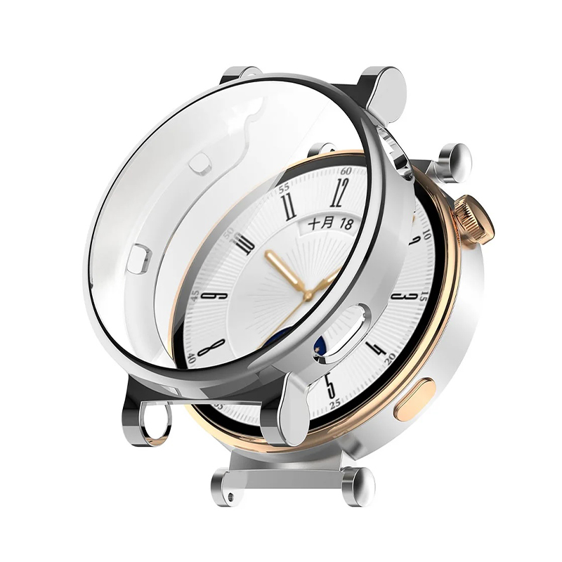 Силиконов протектор за Huawei GT4, 41mm /сребрист/