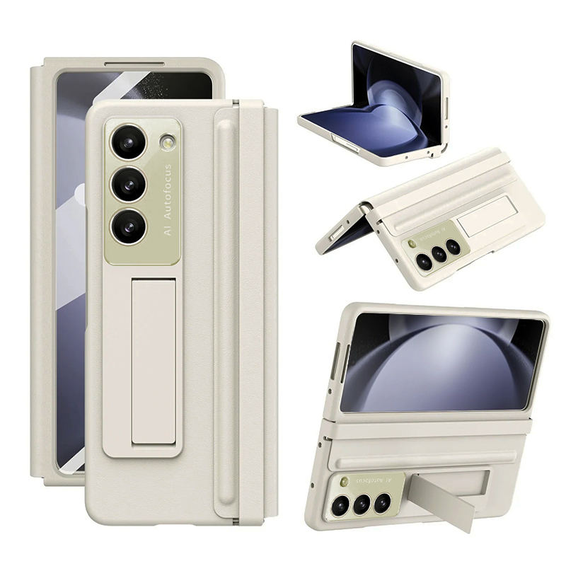 Калъф FW Full Body Leather Samsung Z Fold 6 /бежов/