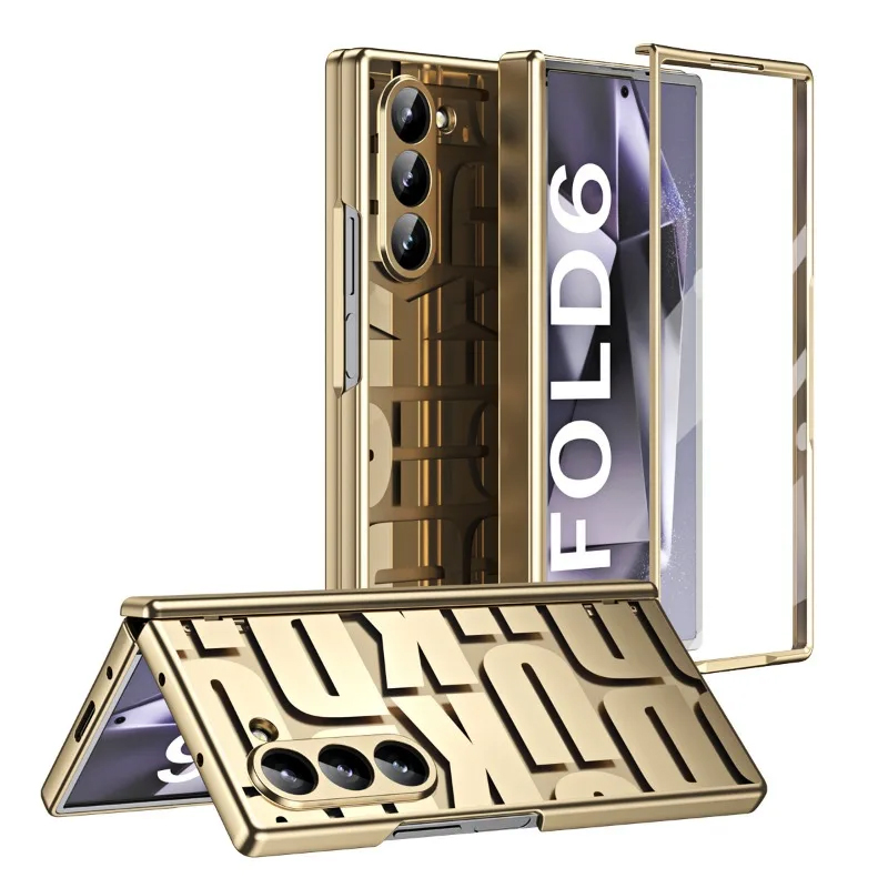 Калъф FW Full Body Samsung Z Fold 6 /златист labels/
