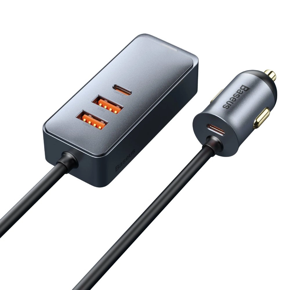 BASEUS 12V 120W, 2xUSB-A + 2xUSB-C, Share Together PPS multi-port, сиво - CCBT-A0G