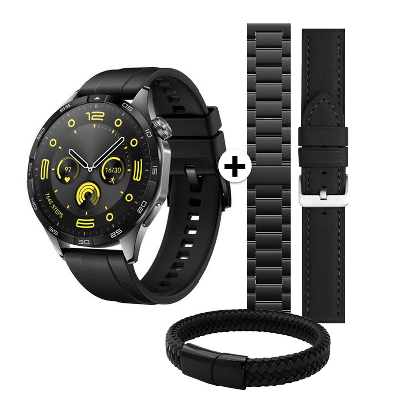 Смарт часовник Kalobee SK50 Pro Box: SET 3 каишки + гривна, AMOLED, 47мм, OEM /черен/
