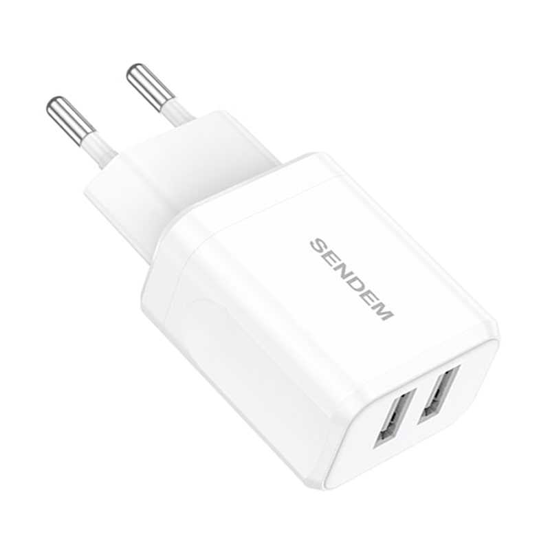 SENDEM 220V 17W, 2xUSB-A, бял - OG32