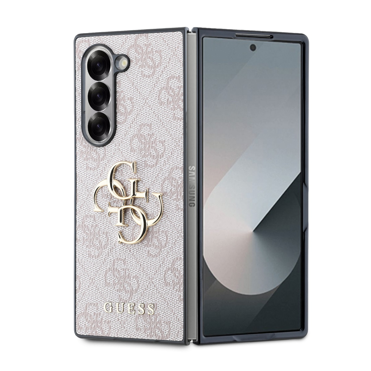 GUESS Калъф Samsung Z Fold 6, PU 4G Metal Logo, розов - GUHCZFD64GMGPI