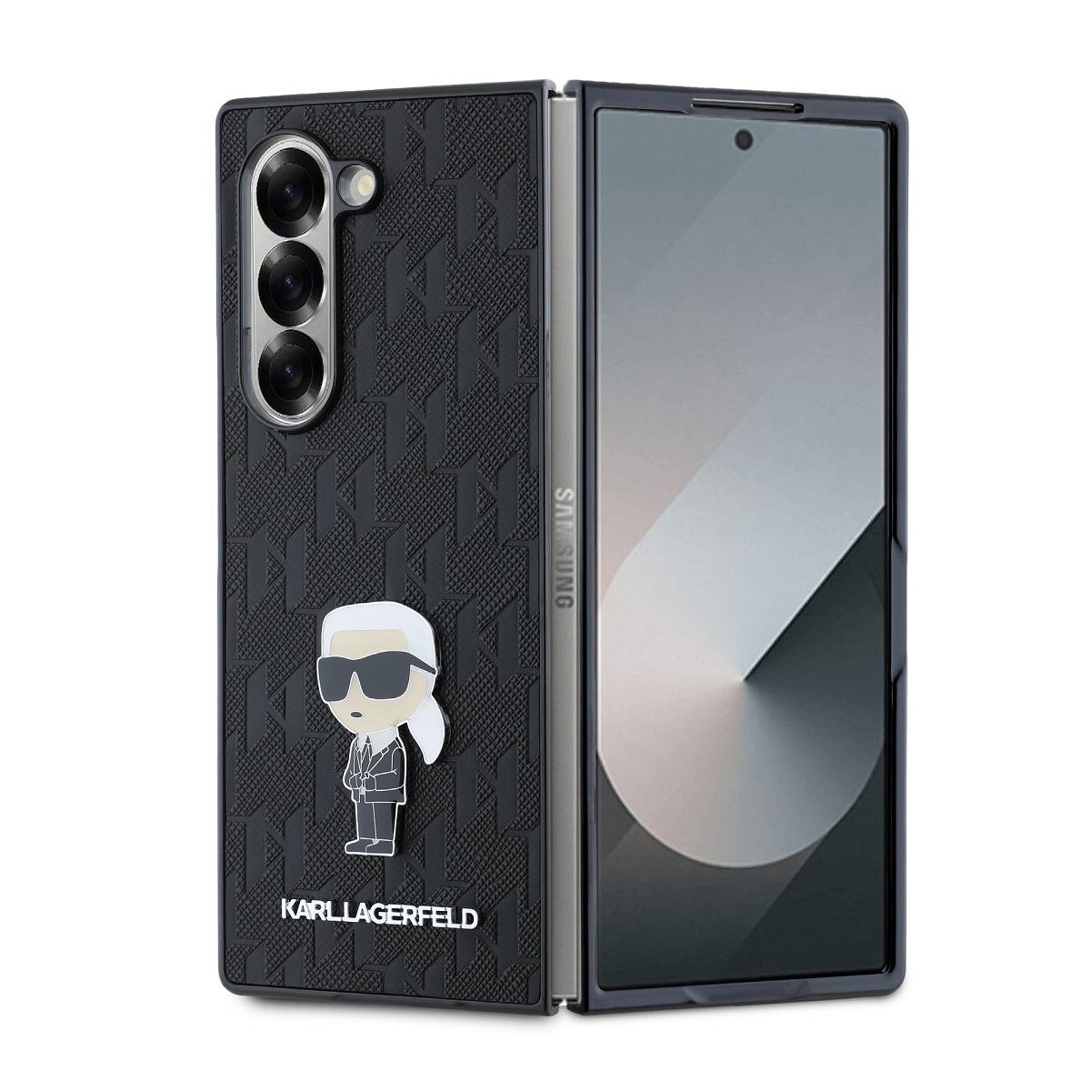 Калъф Karl Lagerfeld KLHCZFD6SAPKINPK Samsung Z Fold 6 PU Saffiano Monogram Ikonik Black