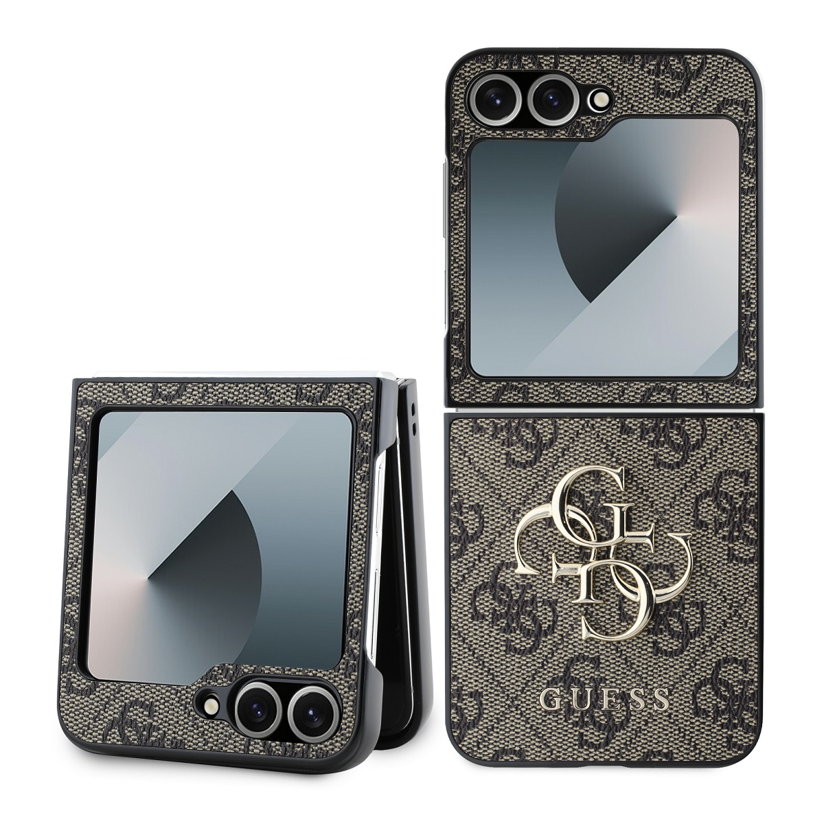 GUESS Калъф Samsung Z Flip 6, PU 4G Metal Logo, кафяв - GUHCZF64GMGBR