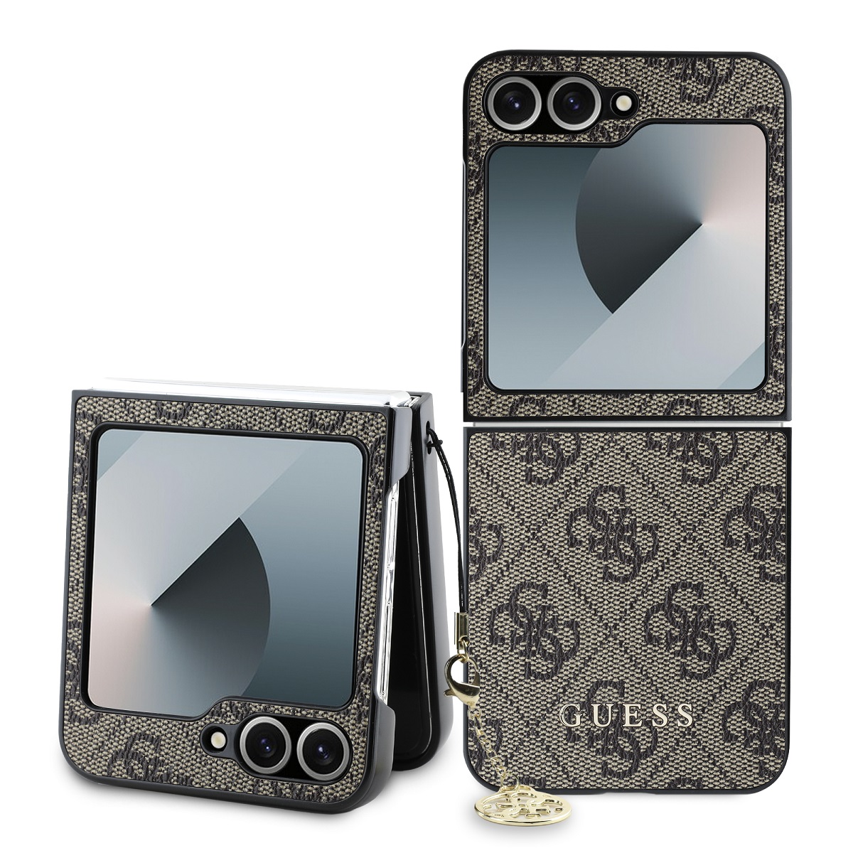 GUESS Калъф Samsung Z Flip 6 4G Charms, кафяв - GUHCZF6GF4GBR