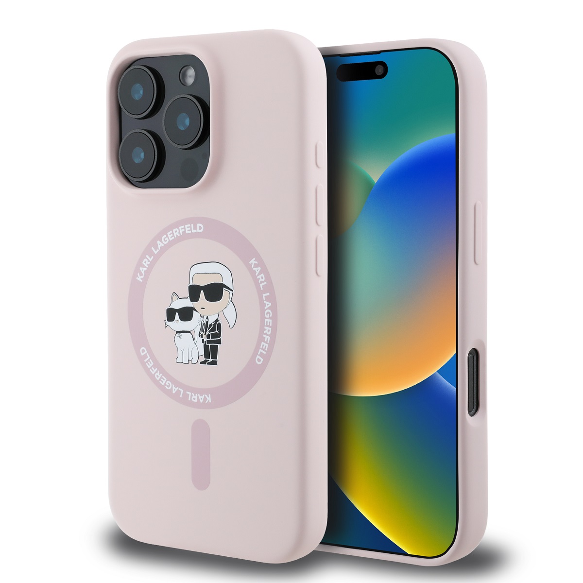 Калъф Karl Lagerfeld KLHMP16LSCMKCRHP Apple iPhone 16 Pro Liquid Silicone Karl and Choupette MagSafe Pink