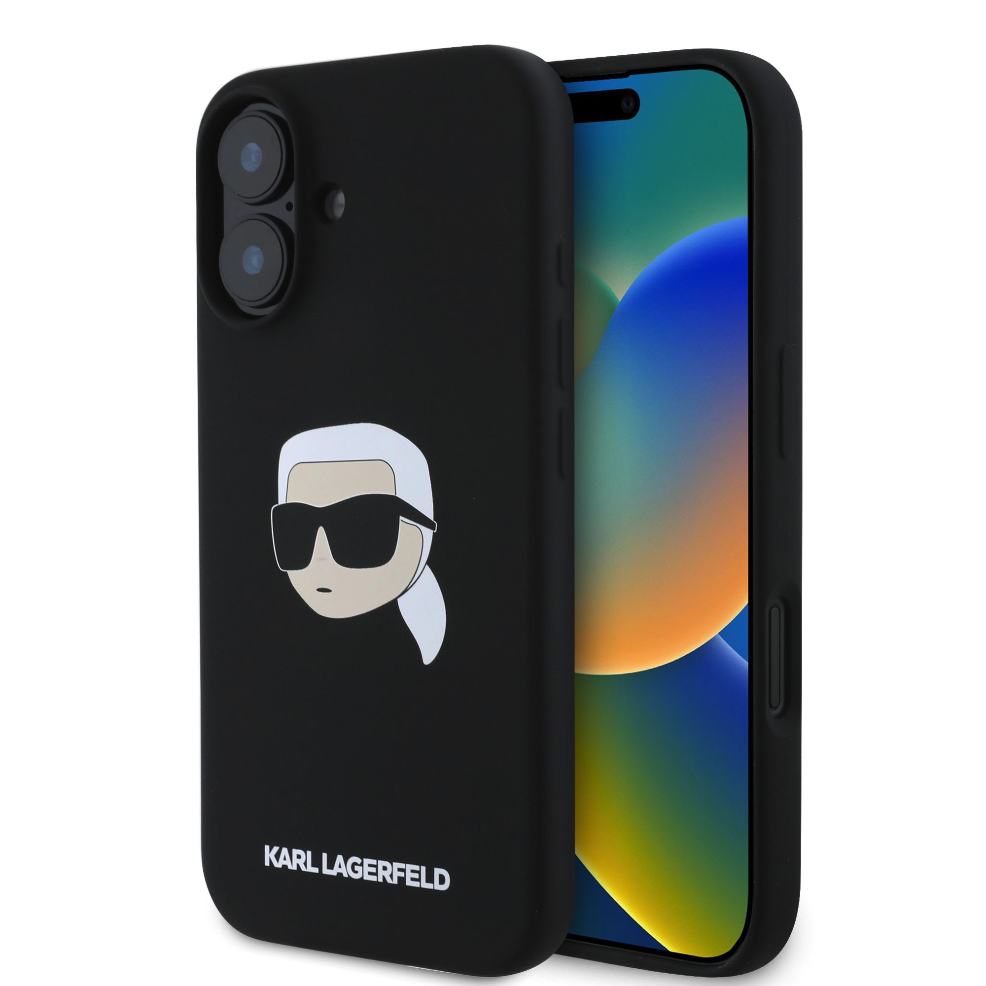 Калъф Karl Lagerfeld KLHMP16SSKHPPLK Apple iPhone 16 Liquid Silicone Karl Head MagSafe Black