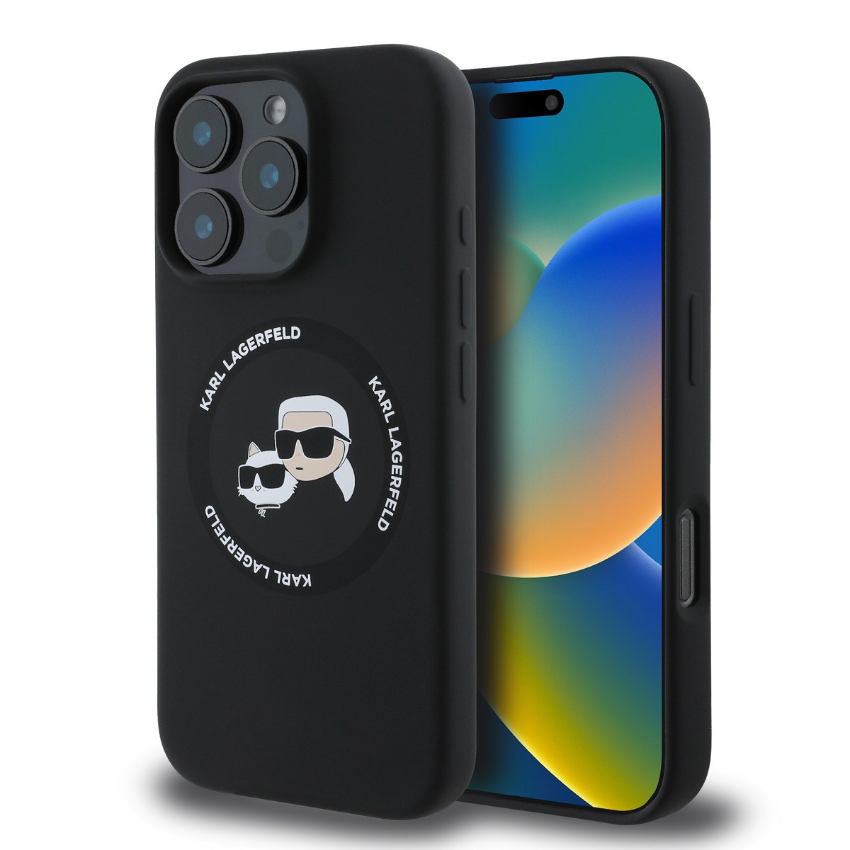 Калъф Karl Lagerfeld KLHMP16XSKCHTCK Apple iPhone 16 Pro Max Liquid Silicone Karl and Choupette MagSafe Black