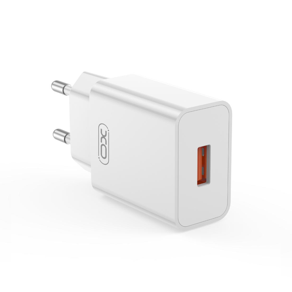 XO 220V 18W, USB-A, бял - L127