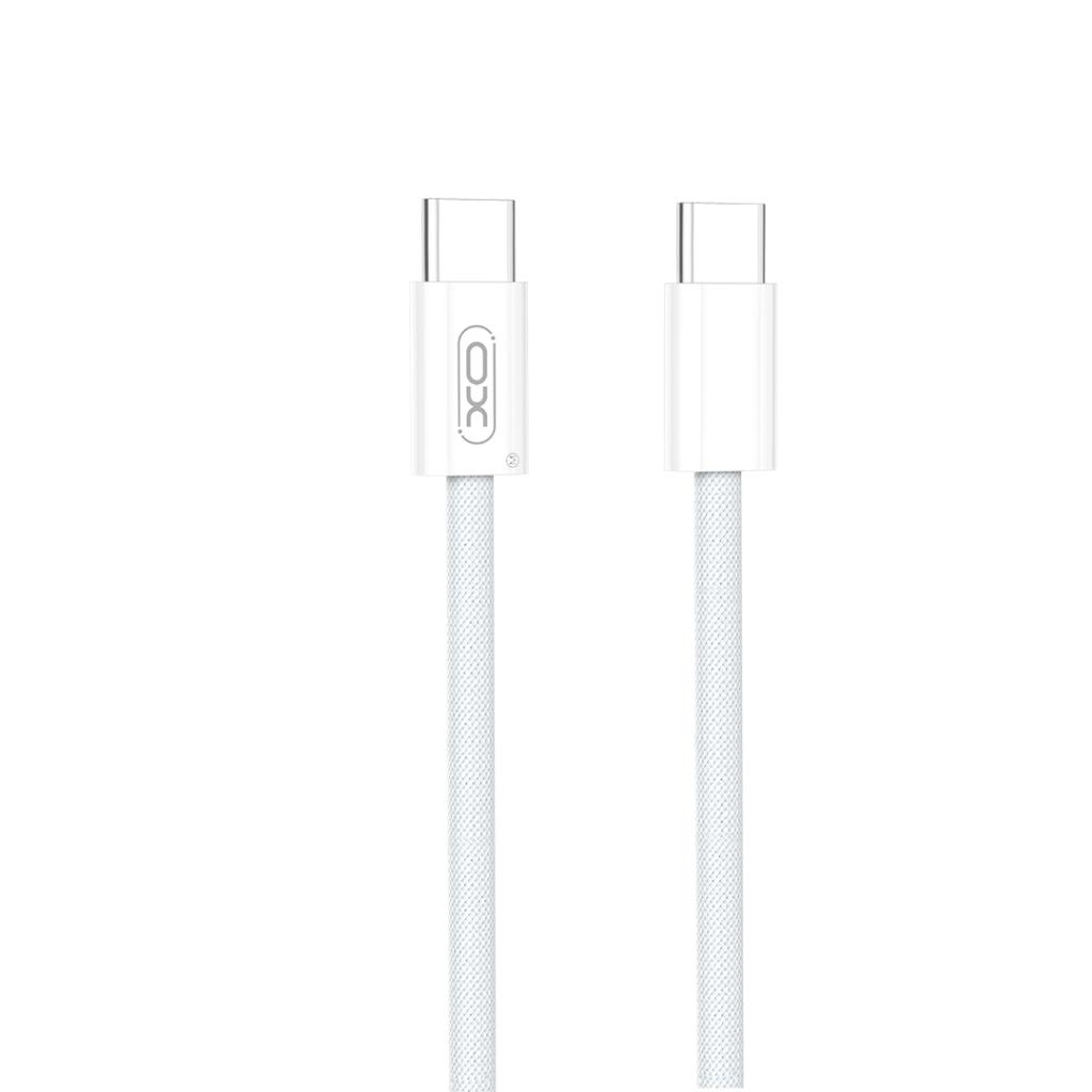 XO Кабел Type-C - Type-C, 1.5м, 60W, Braided, NB-Q260B /бял/