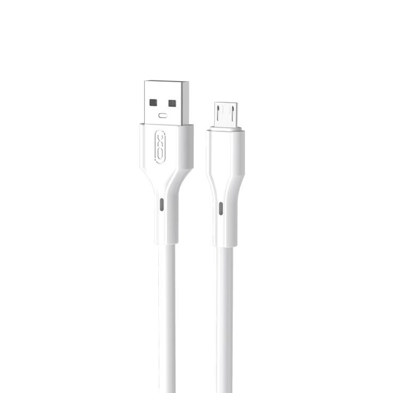 XO Кабел USB-A - Micro, 1m, 2.4A, NB230 /бял/