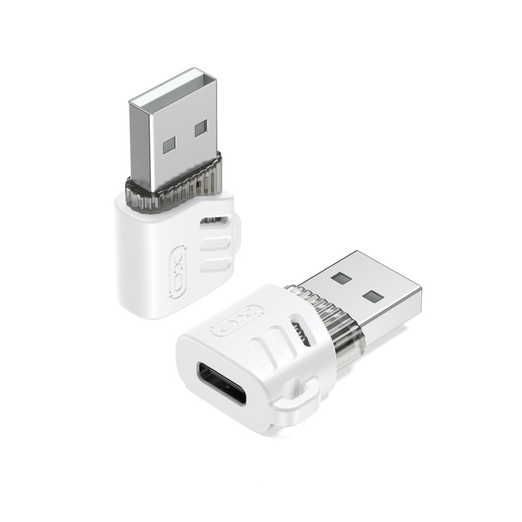 XO Adapter USB-A - USB-C, Mini, NB256D /white/