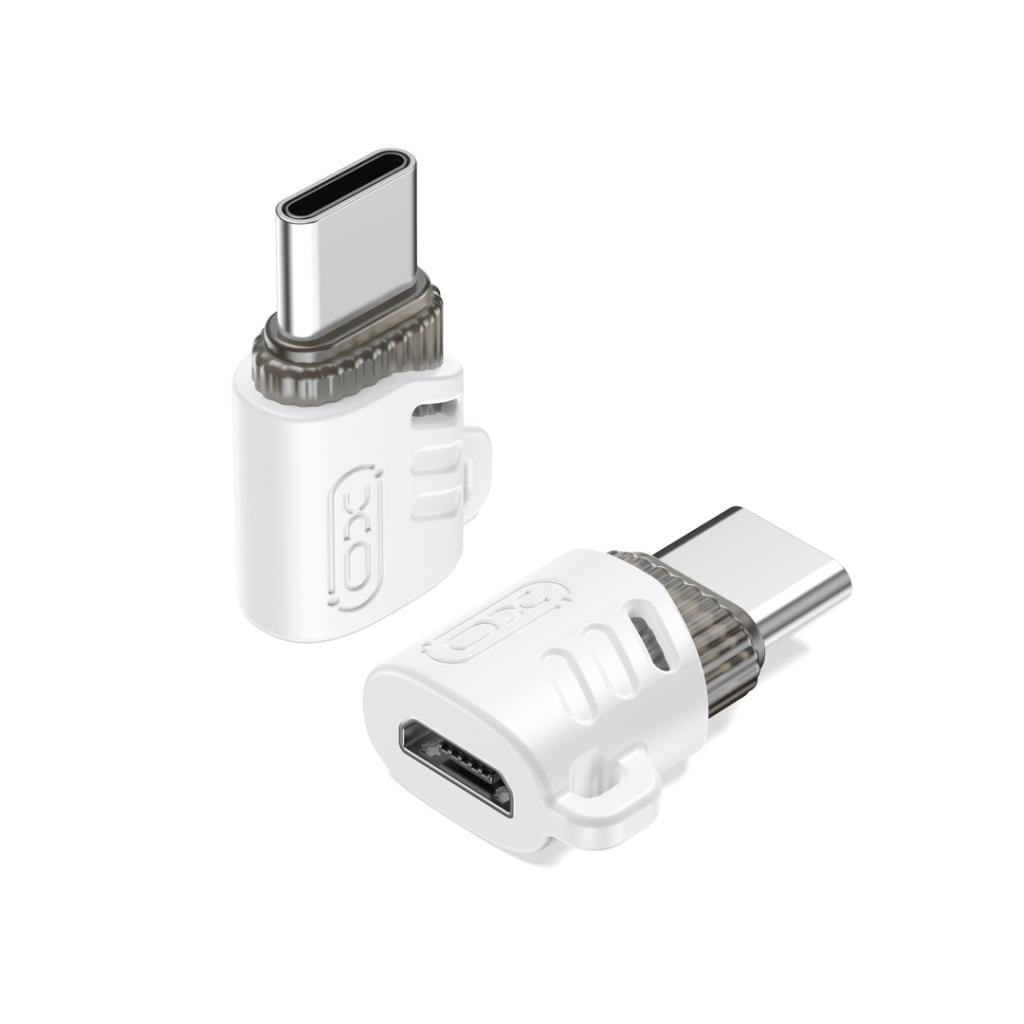 XO Adapter Type-C - Micro USB, Mini, NB256G /white/