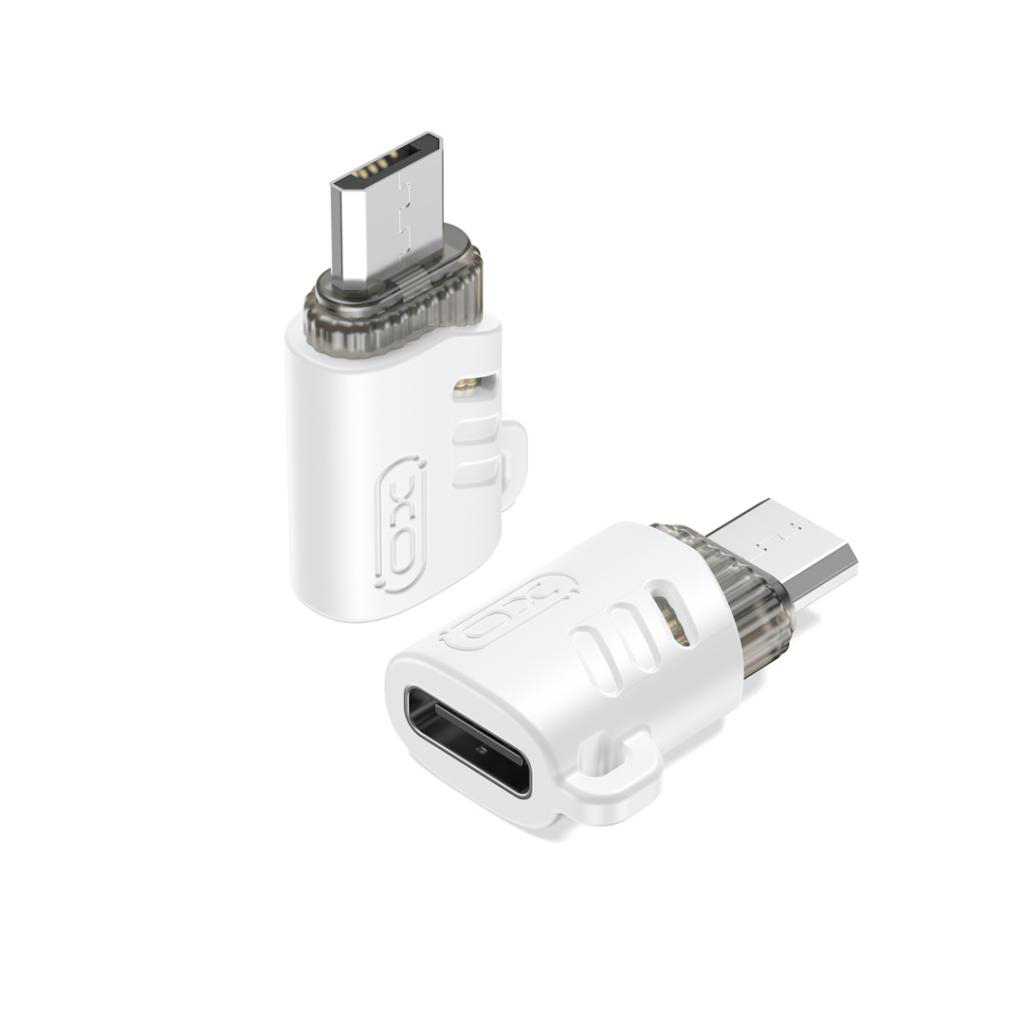 XO Adapter Micro USB - USB-C, Mini, NB256H /white/