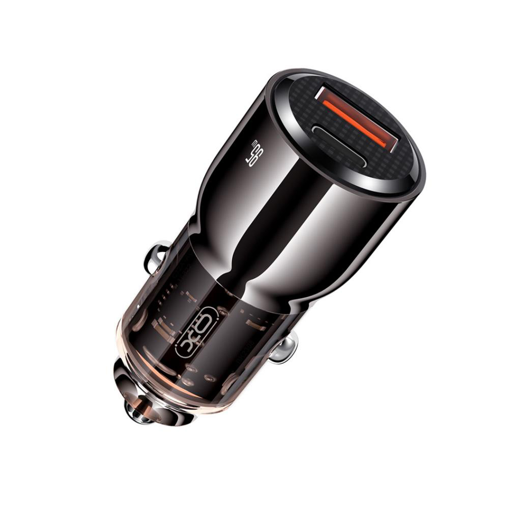 XO 12V 95W, USB-A + USB-C, графитен - CC58
