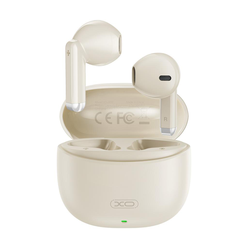 Bluetooth HF XO - X33 TWS, Mini Jade Crystals /бежови/