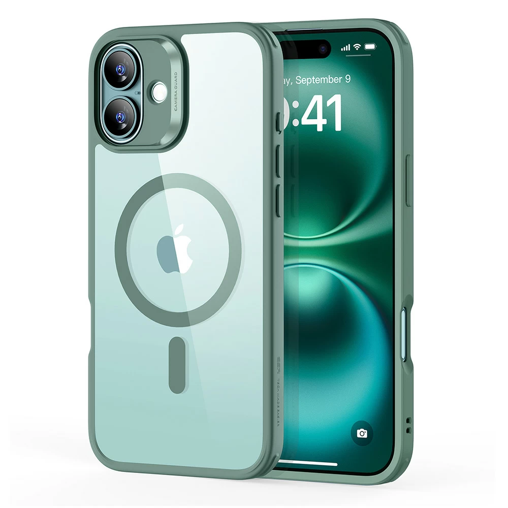 ESR Калъф Classic Hybrid iPhone 16, MagSafe /зелен/ Amazon Pack