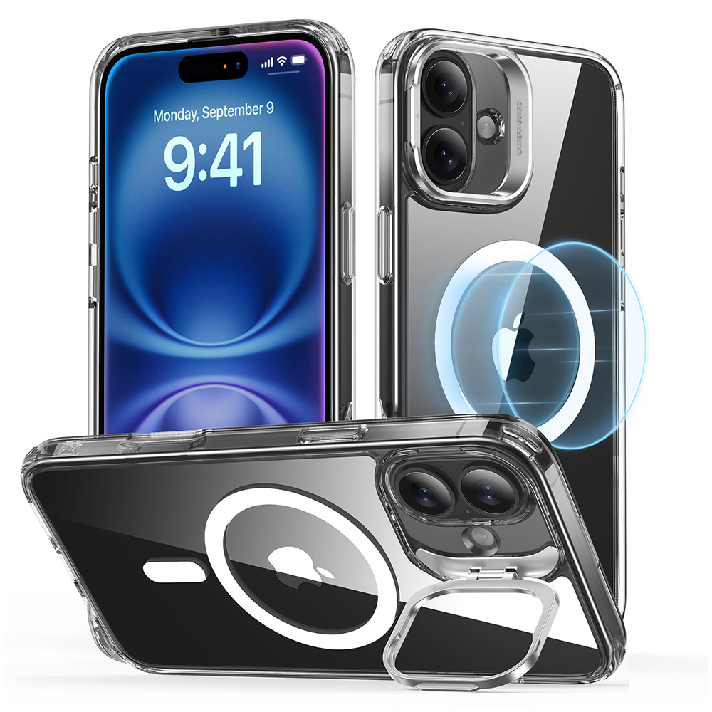 ESR Калъф Classic Hybrid със стойка, iPhone 16, MagSafe /прозрачeн/