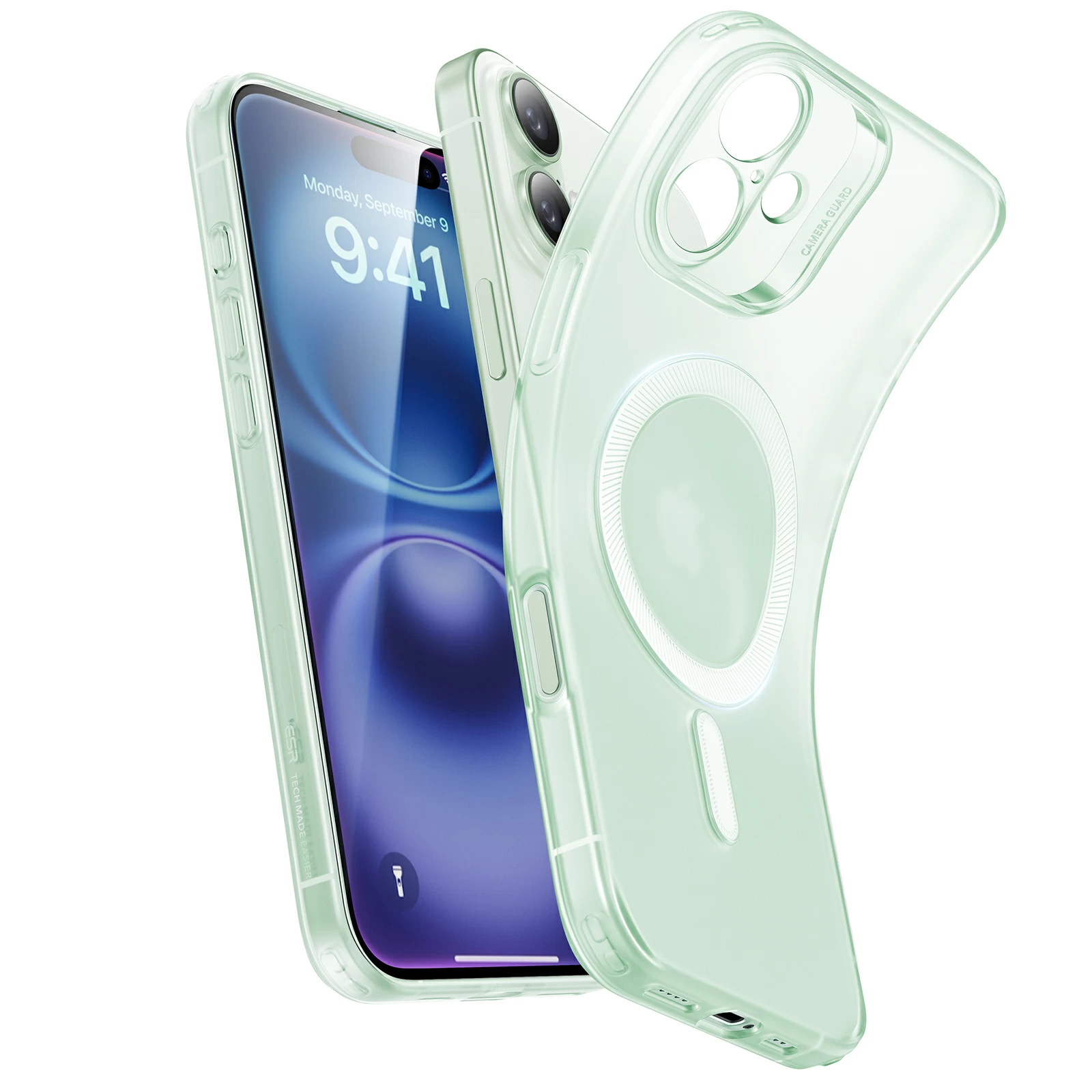 ESR Калъф Zero Clear iPhone 16, MagSafe /матово зелен/ Amazon Pack