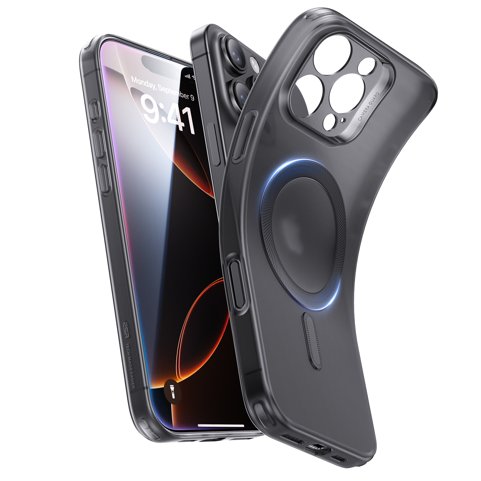 ESR Zero Clear iPhone 16 Pro Max, MagSafe /frosted black/