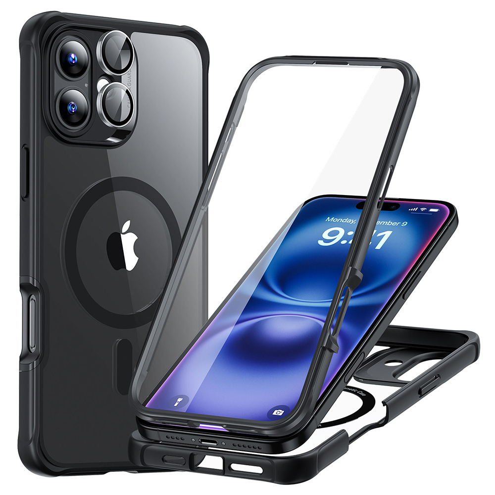 ESR Калъф Armor Tough 360 iPhone 16, MagSafe /прозрачен + черна рамка/ Amazon Pack