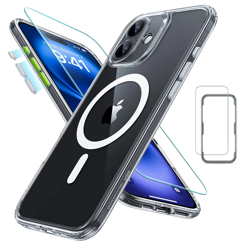 ESR Калъф Classic Pro + стъкло SET iPhone 16, MagSafe /прозрачен/ Amazon Pack