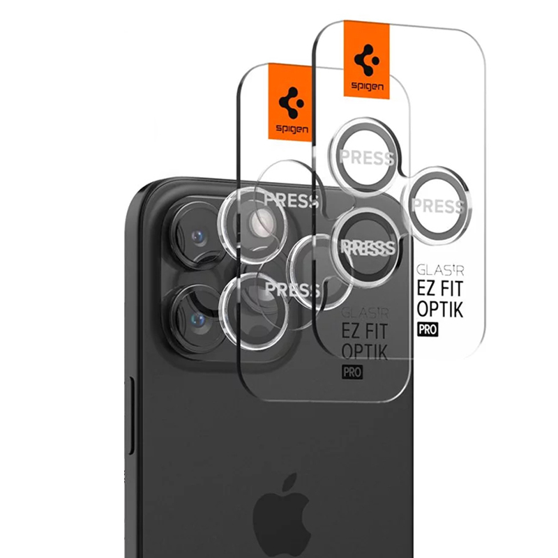 SPIGEN Camera Lens Optik Pro Glass tR.Ez Fit Apple iPhone 16 Pro/16 Pro Max, SET 2бр. /прозрачни/