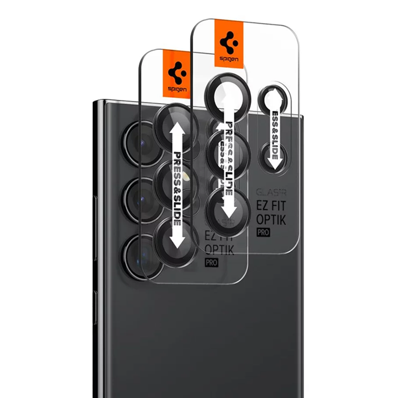 SPIGEN Camera Lens Optik Pro Glass tR.Ez Fit Samsung S24 Ultra, SET 2бр. /черни/ 