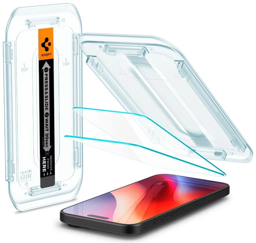 SPIGEN Tempered Glass tR.Ez Fit Apple iPhone 16 Pro, Easy Fit, SET 2бр. /прозрачни/