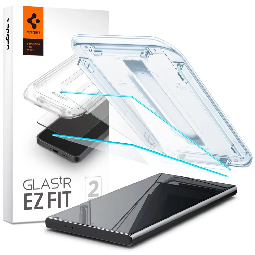 SPIGEN Tempered Glass tR.Ez Fit Samsung S24 Ultra, Easy Fit, SET 2бр. /прозрачни/ 